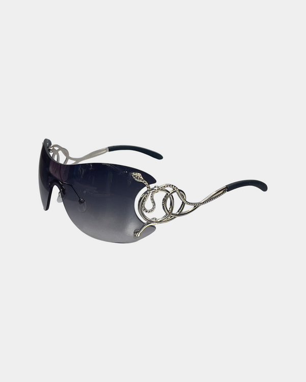Dark Blue Snake Clear Sunglasses