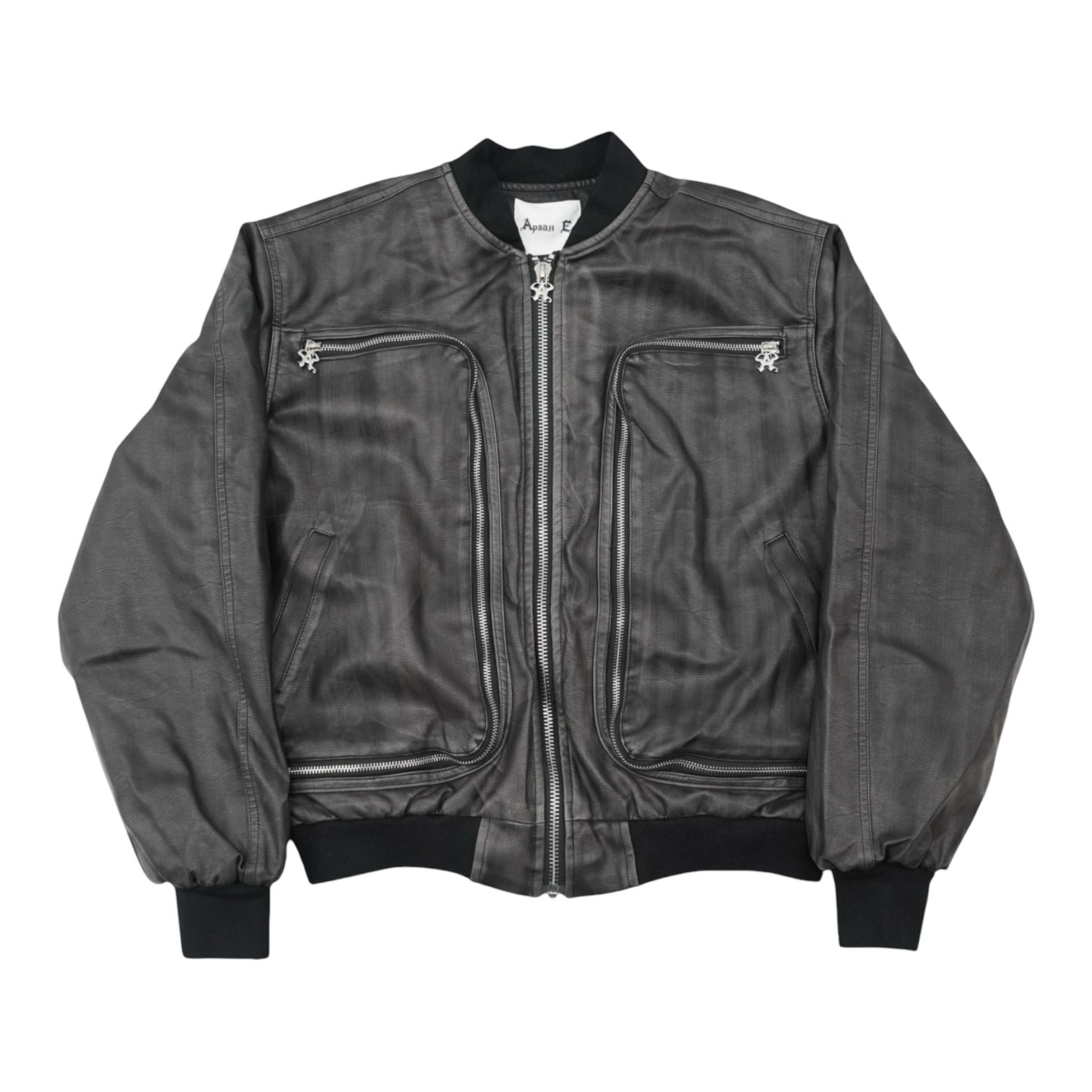Asura Washed Multi-Pocket Leather Jacket