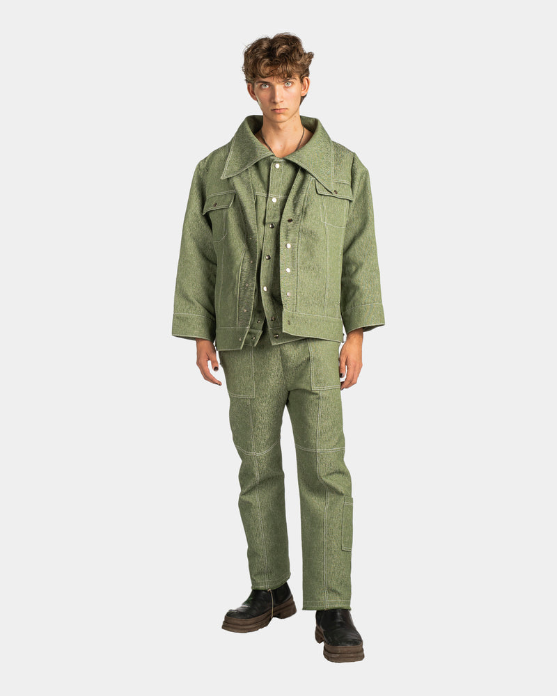 Kimono Denim Jacket Hybrid Leafy Green