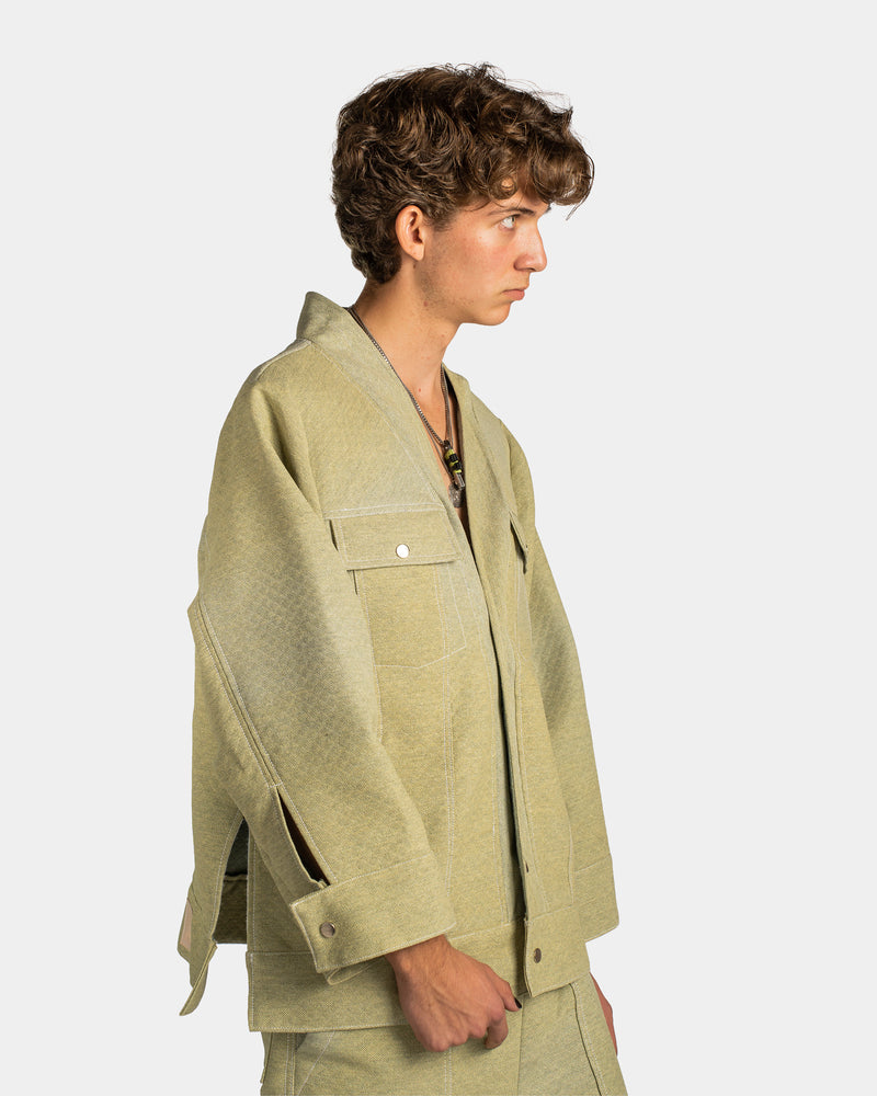 Kimono Denim Jacket Hybrid Creamy Green