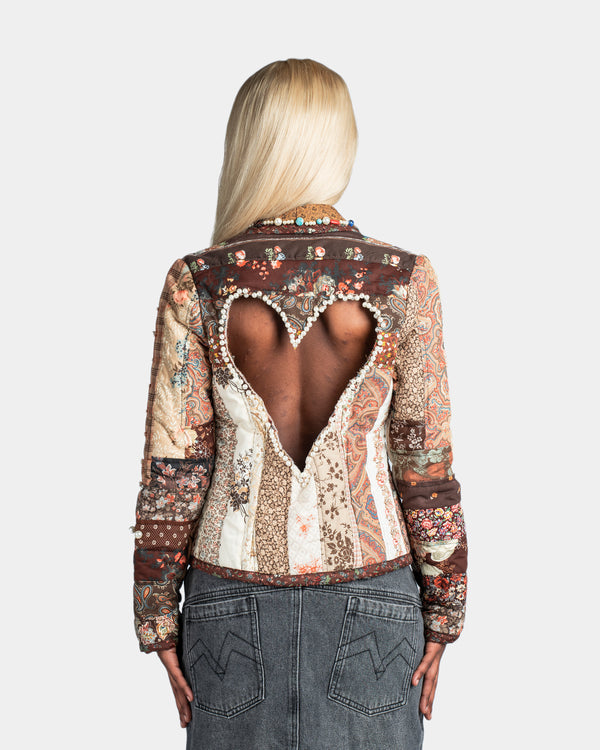 Multi Pattern Hearted Jacket