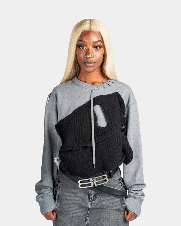 Deconstructed Grey Sweater