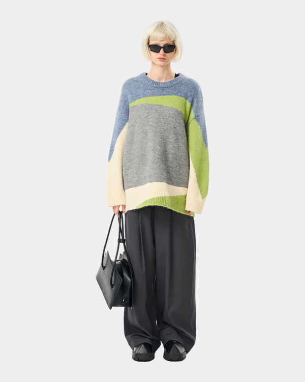 Wool-blended Multicolour Sweater