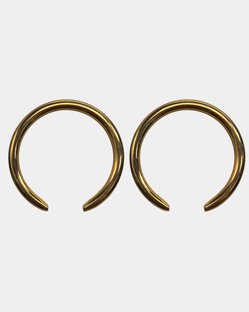 Golden Maxi Half Moon Earrings