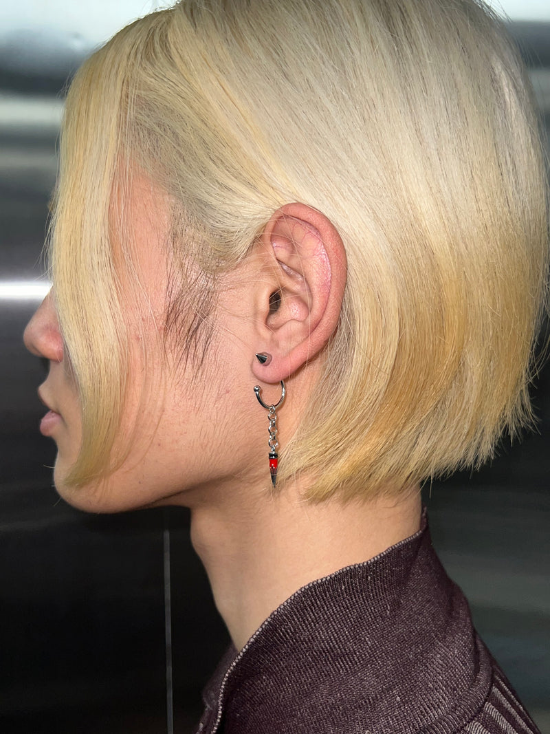 Fire Drip Silver Earrings