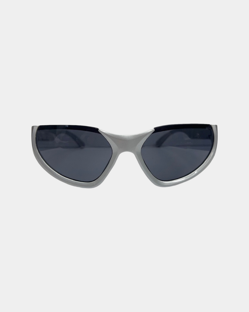 Silver Sport Goggle Sunglasses