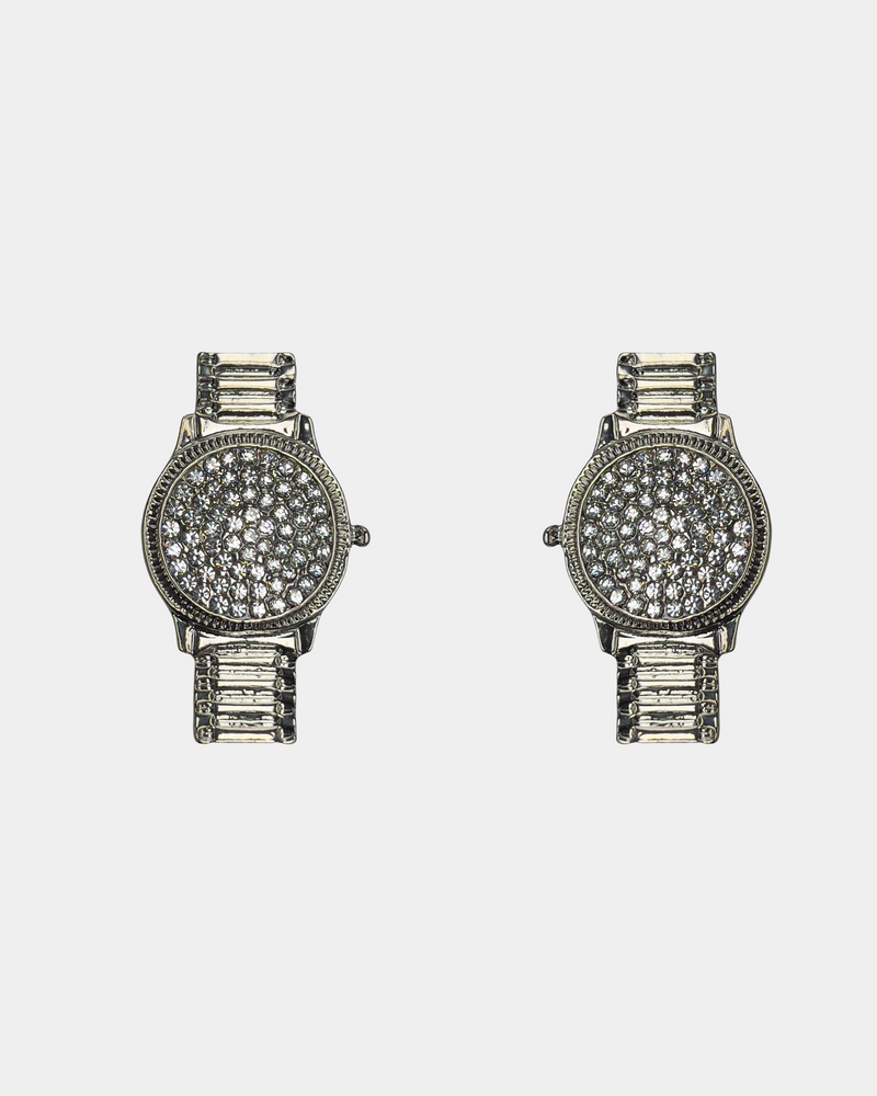 Diamond Watch Earrings