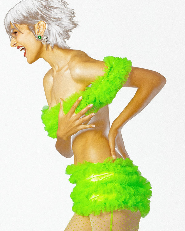 Lime Green Tulle Pants
