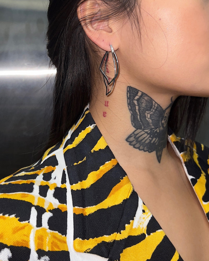 Silver Double Earrings